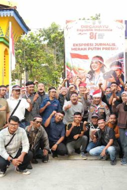 Ditbinmas dan Bid Humas Polda Riau Bersama Insan Pers, Rayakan HUT RI Ke -81, Gelar Apel dan Perlombaan