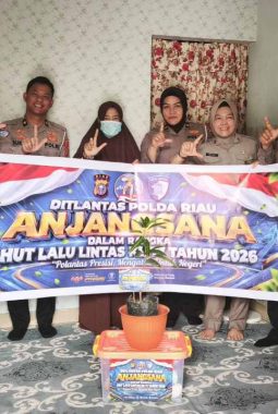 Ditlantas Polda Riau, Peringati HUT Lantas ke-71. Sambangi Tiga Purna Bakti Serta Edukasi Green Policing