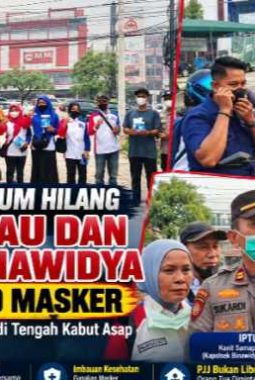 PWMOI Riau dan Polsek Binawidya Bagikan 1.000 Masker di Pekanbaru